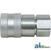 A & I Products Flat Hydraulic Coupler Socket, Female, 1/2" NPT 5" x3" x2" A-FF5018FP-A